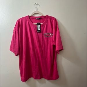 NASTY GAL ACTIVE SOCIETY PINK SHIRT
